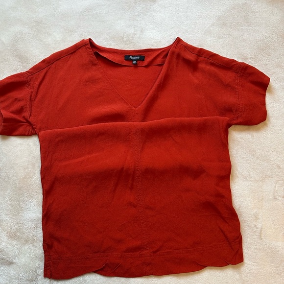 Red/Burnt Orange Madewell Dress - Picture 6 of 7